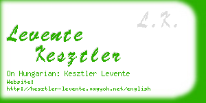 levente kesztler business card